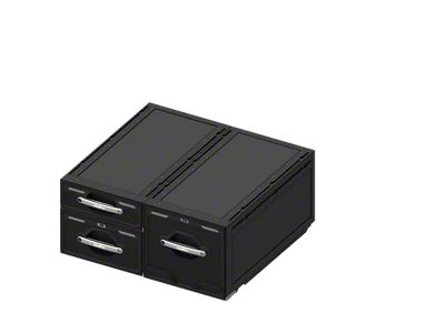 Kufu USA Catch-and-Click Three Drawer System; 7-Inch/11-Inch/18-Inch (10-24 4Runner w/ Third Row Seats)