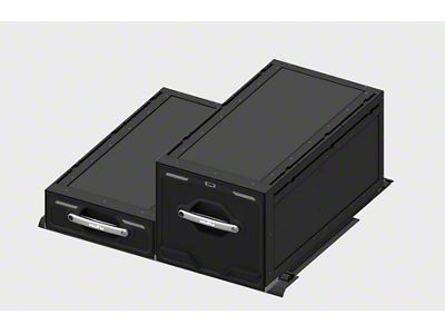 Kufu USA Catch-and-Click Two Drawer System; 7-Inch/18-Inch (10-24 4Runner w/ Third Row Seats)