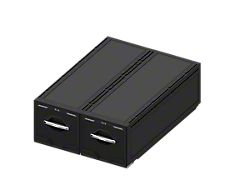 Kufu USA Catch-and-Click Two Drawer System; 18-Inch/18-Inch (05-26 Frontier)