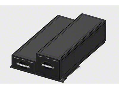 Kufu USA Catch-and-Click Two Drawer System; 11-Inch/18-Inch (07-26 Tundra)