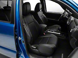 Premium Artificial Leather Front and Rear Seat Covers; All Black (16-23 Tacoma Double Cab)