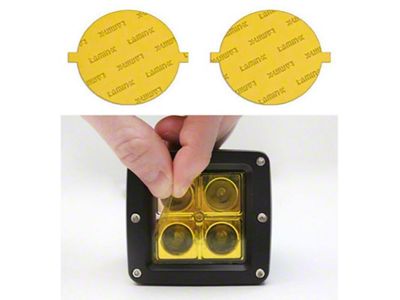 Lamin-X Oval Fog Light Tint Covers; Yellow (14-24 4Runner)