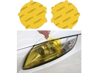 Lamin-X Headlight Tint Covers; Yellow (21-25 Bronco Base, Big Bend, Black Diamond)
