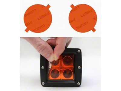 Lamin-X Fog Light Tint Covers; Amber (97-06 Jeep Wrangler TJ)