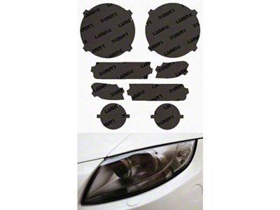 Lamin-X Headlight Tint Covers; Gunsmoke (18-25 Jeep Wrangler JL w/ Factory LED Lighting Package)