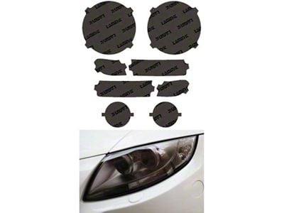 Lamin-X Headlight Tint Covers; Gunsmoke (18-25 Jeep Wrangler JL Rubicon)