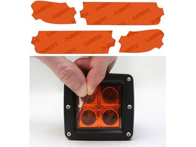 Lamin-X Turn Signal Light Tint Covers; Amber (18-25 Jeep Wrangler JL w/ Factory LED Lighting Package)