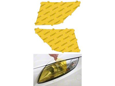 Lamin-X Headlight Tint Covers; Yellow (20-24 Titan XD w/ Factory Halogen Headlights)