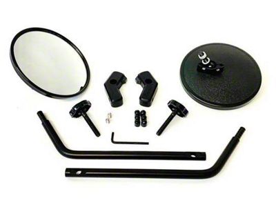 Lange Originals Quick Mirrors I; Black (97-06 Jeep Wrangler TJ)