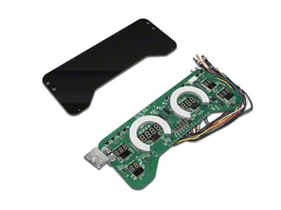 LED Digital Gauge Panel; Blue (97-06 Jeep Wrangler TJ)