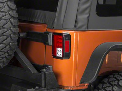LED Tail Lights; Chrome Housing; Red/Clear Lens (07-18 Jeep Wrangler JK)