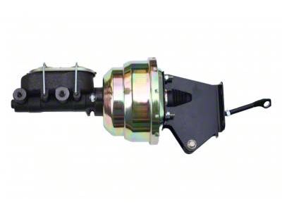 LEED Brakes 8-Inch Dual Power Brake Booster with 1-Inch Dual Bore Master Cylinder; Zinc Finish (76-86 Jeep CJ7)