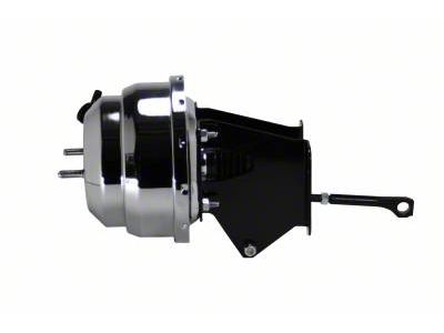 LEED Brakes 8-Inch Dual Power Brake Booster with Bracket; Chrome Finish (76-86 Jeep CJ7)