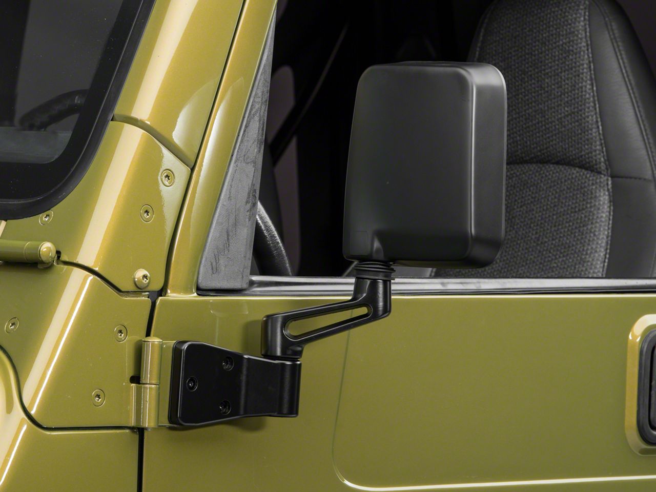 thumbnail interactive-video image 1 of Pair Black Manual Side Mirrors For Jeep Wrangler 87-02 – Left & Right 1 of 5