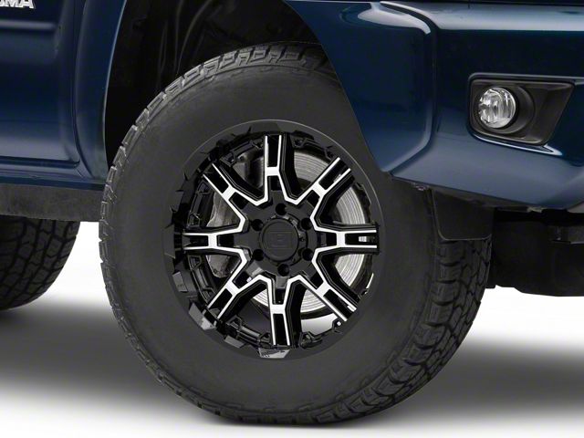 Level B Rims Level 8 Wheels Tacoma Slingshot Gloss Black Machined 6-Lug Wheel; 17x8 ...