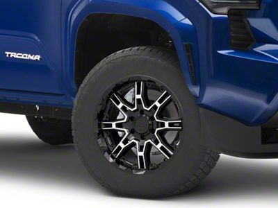 Level 8 Wheels Slingshot Gloss Black Machined 6-Lug Wheel; 18x9; 18mm Offset (24-25 Tacoma)