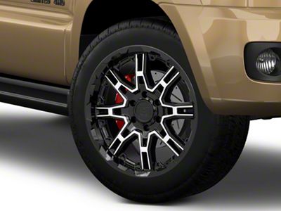 Level 8 Wheels Slingshot Gloss Black Machined 6-Lug Wheel; 20x11.5; -44mm Offset (03-09 4Runner)