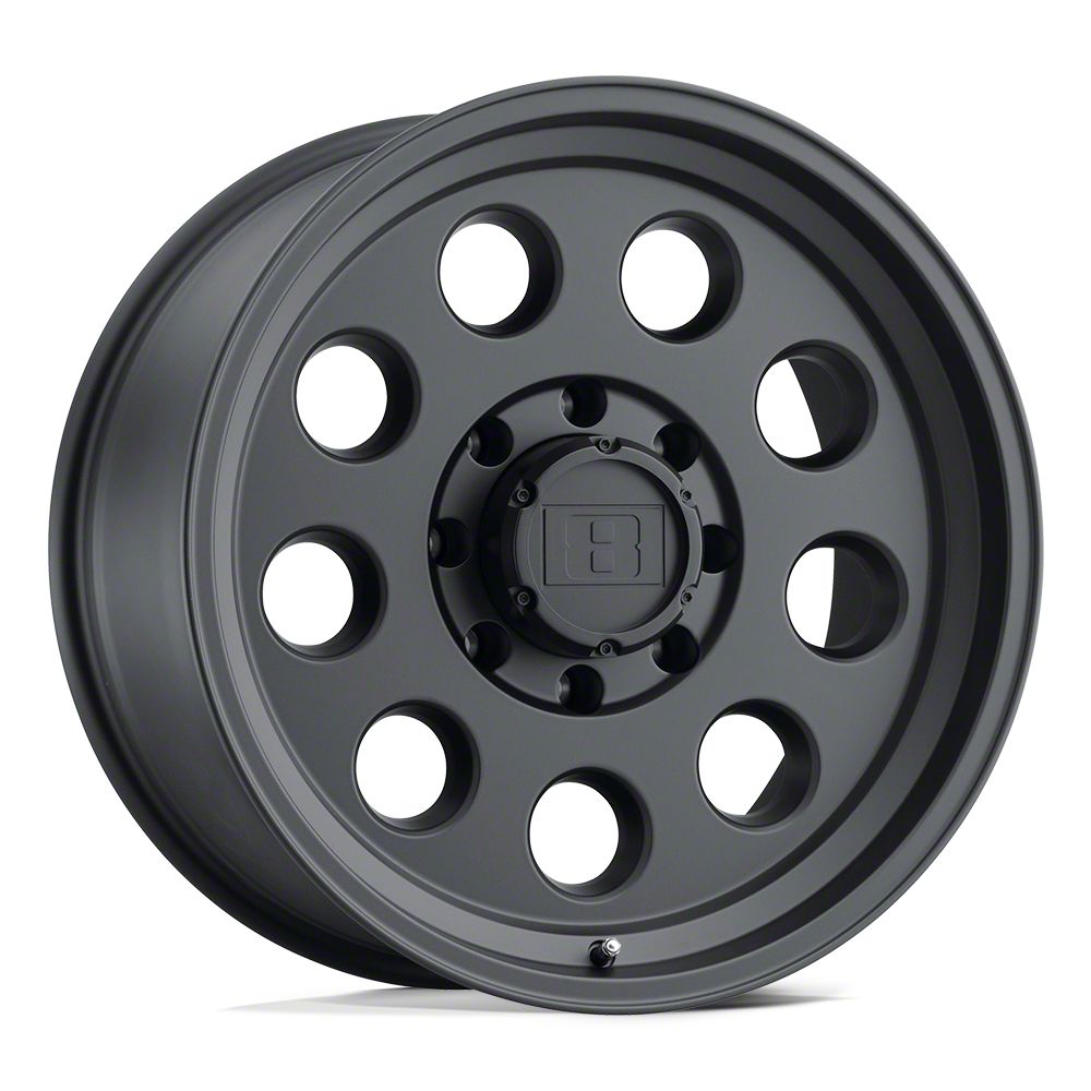 Level 8 Wheels Jeep Cherokee Hauler Matte Black Wheel; 16x8.5; -6mm ...