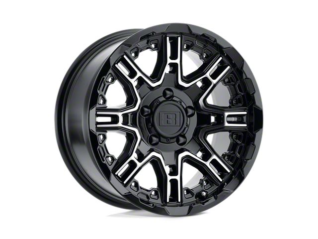 Level B Rims Level 8 Wheels Jeep Gladiator Slingshot Gloss Black with Machined Face ...