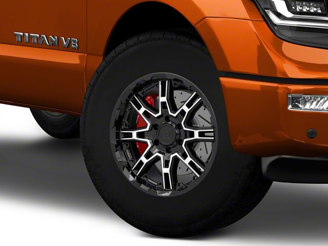 Level B Rims Level 8 Wheels Titan Slingshot Gloss Black Machined 6-Lug Wheel; 18x9 ...