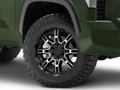 Level 8 Wheels Slingshot Gloss Black Machined 6-Lug Wheel; 20x9; -10mm Offset (22-25 Tundra)