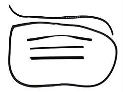 OPR Window Channel Seal Kit for Movable Vent; Driver Side (87-95 Jeep Wrangler YJ)