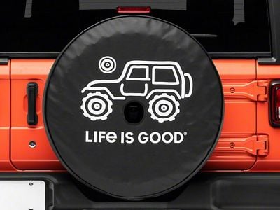 Life is Good Native Off-Road Spare Tire Cover with Camera Opening; 32-Inch Tire Cover (21-25 Bronco)