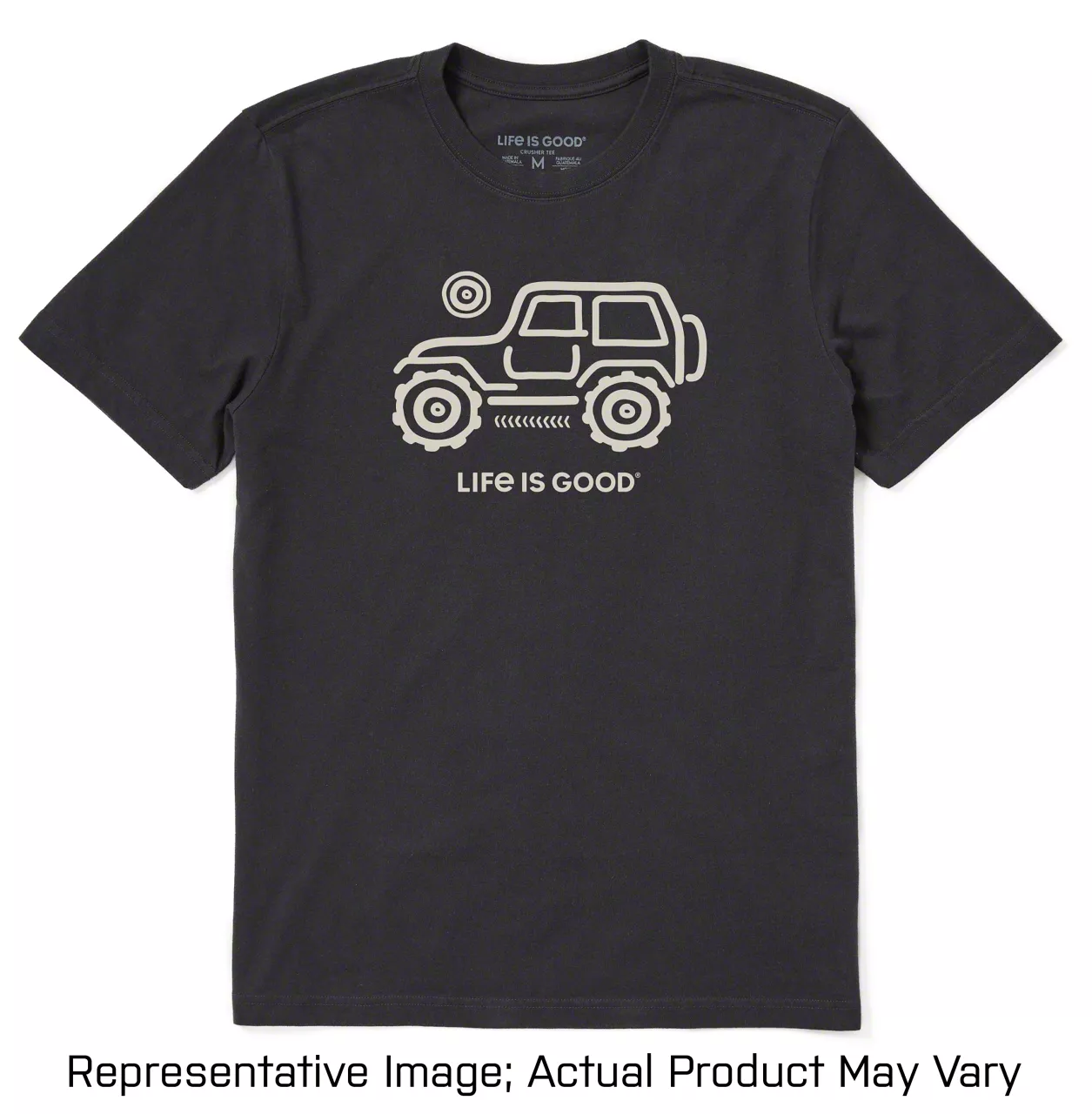 Life is Good Jeep Wrangler Men s Native Off Road Crusher T Shirt Heather Gray J133991