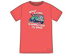 Life is Good Women's Jake and Rocket Crusher T-Shirt; Orange
