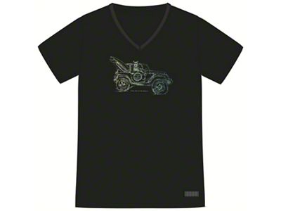 Life is Good Women's Take Me ATV Crusher-LITE Vee; Jet Black