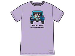 Life is Good Women's Tie Dye 4x4 Crusher T-Shirt; Purple