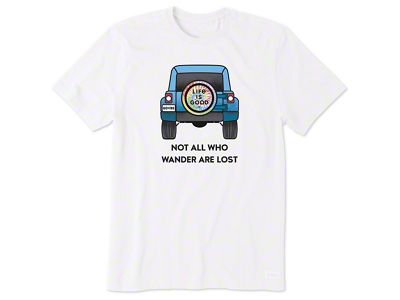 Life is Good Women's Tie Dye 4X4 Crusher T-Shirt; Cloud White