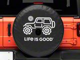 Life is Good Native Off-Road Spare Tire Cover with Camera Opening; 32-Inch Tire Cover (18-26 Jeep Wrangler JL)