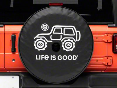 Life is Good Native Off-Road Spare Tire Cover with Camera Opening; 32-Inch Tire Cover (18-25 Jeep Wrangler JL)