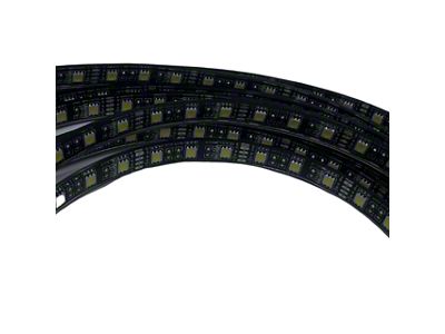 Flexible Single Row Underbody LED Light Kit with Single Color Keychain Remote; White LED (Universal; Some Adaptation May Be Required)
