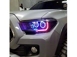RGBW Headlight DRL Boards with Projector Halos and Bluetooth Controller (16-18 Tacoma)
