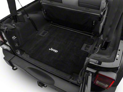 Lloyd Ultimat Cargo Mat with Jeep Logo; Black (07-10 Jeep Wrangler JK 2-Door)