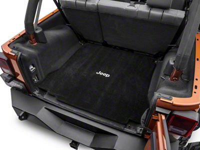 Lloyd Ultimat Cargo Mat with Jeep Logo; Black (07-10 Jeep Wrangler JK 4-Door)