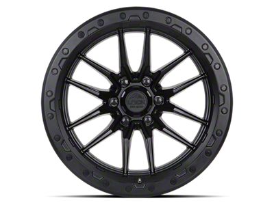 Lock Off-Road Krawler Matte Black with Matte Black Ring 6-Lug Wheel; 18x9; -12mm Offset (04-15 Titan)