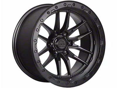 Lock Off-Road Krawler Matte Black with Matte Black Ring 6-Lug Wheel; 17x9; -12mm Offset (05-15 Tacoma)