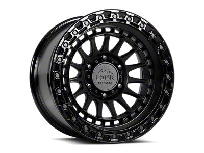 Lock Off-Road Mojave Matte Black with Gloss Black Ring 6-Lug Wheel; 17x9; 12mm Offset (05-15 Tacoma)