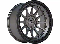 Lock Off-Road Baja Matte Grey with Matte Black Ring 6-Lug Wheel; 17x9; -12mm Offset (10-24 4Runner)