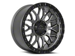 Lock Off-Road Combat Matte Grey with Matte Black Ring 6-Lug Wheel; 20x10; 18mm Offset (10-24 4Runner)
