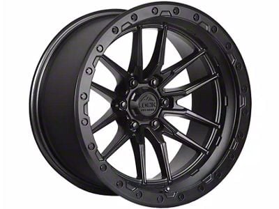 Lock Off-Road Krawler Matte Black with Matte Black Ring 6-Lug Wheel; 17x9; -12mm Offset (10-24 4Runner)