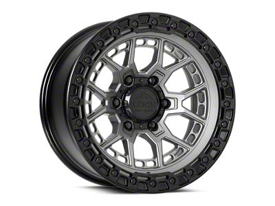 Lock Off-Road Commando Matte Grey with Matte Black Ring 6-Lug Wheel; 17x9; 0mm Offset (16-23 Tacoma)