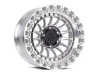 Lock Off-Road Mojave Machine with Clear Coat 6-Lug Wheel; 17x9; 12mm Offset (16-23 Tacoma)