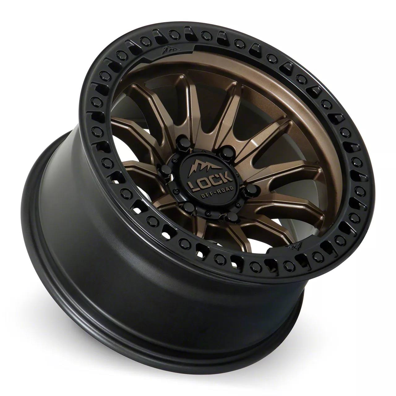 Lock Off-Road Tacoma Mojave Matte Bronze with Matte Black Ring 6
