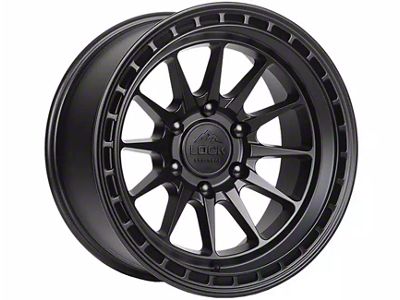 Lock Off-Road Baja Matte Black with Matte Black Ring 6-Lug Wheel; 17x9; -12mm Offset (24-25 Tacoma)