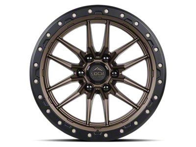 Lock Off-Road Krawler Matte Bronze with Matte Black Ring 6-Lug Wheel; 17x9; 1mm Offset (24-25 Tacoma)