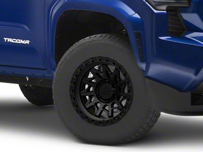 Lock Off-Road Lunatic Matte Black with Matte Black Ring 6-Lug Wheel; 17x9; -12mm Offset (24-25 Tacoma)